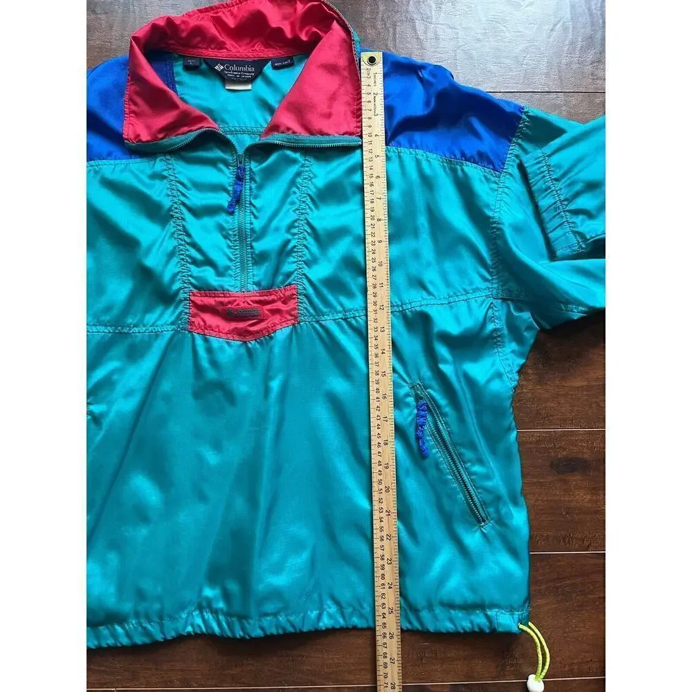Vintage 90s Columbia Sportwear 1/4 Zip Pull Over Jacket READ BELOW
